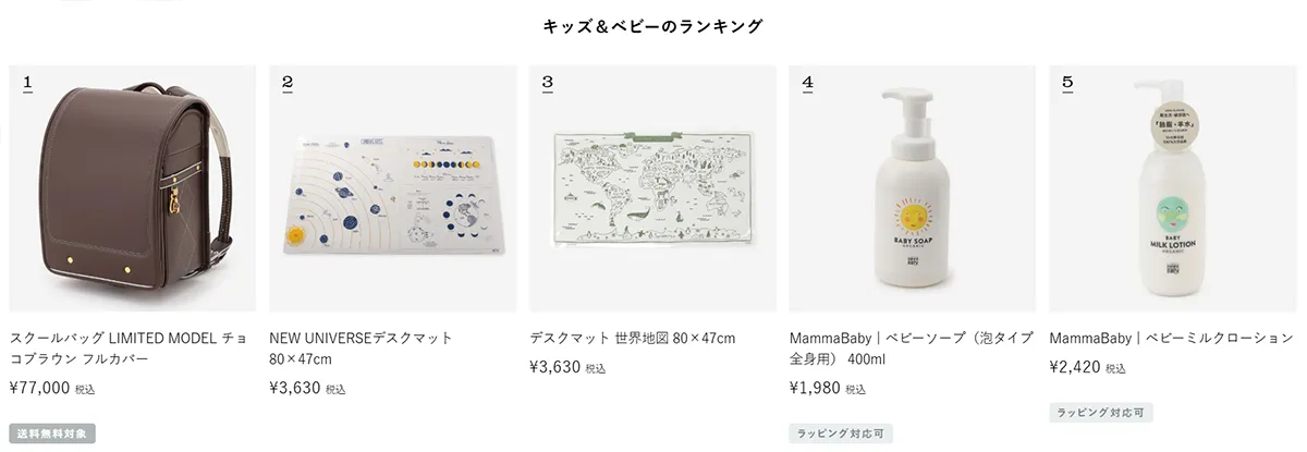 アクタスのベビーグッズ人気ランキング