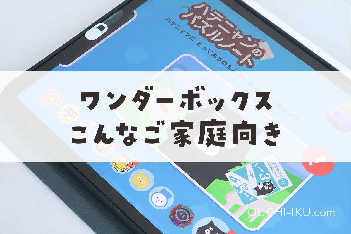 ワンダーボックスは、こんなご家庭なら飽きずにできる