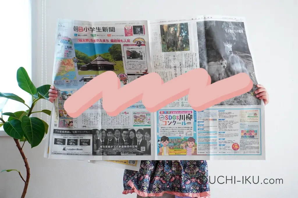 朝日小学生新聞の大きさ
