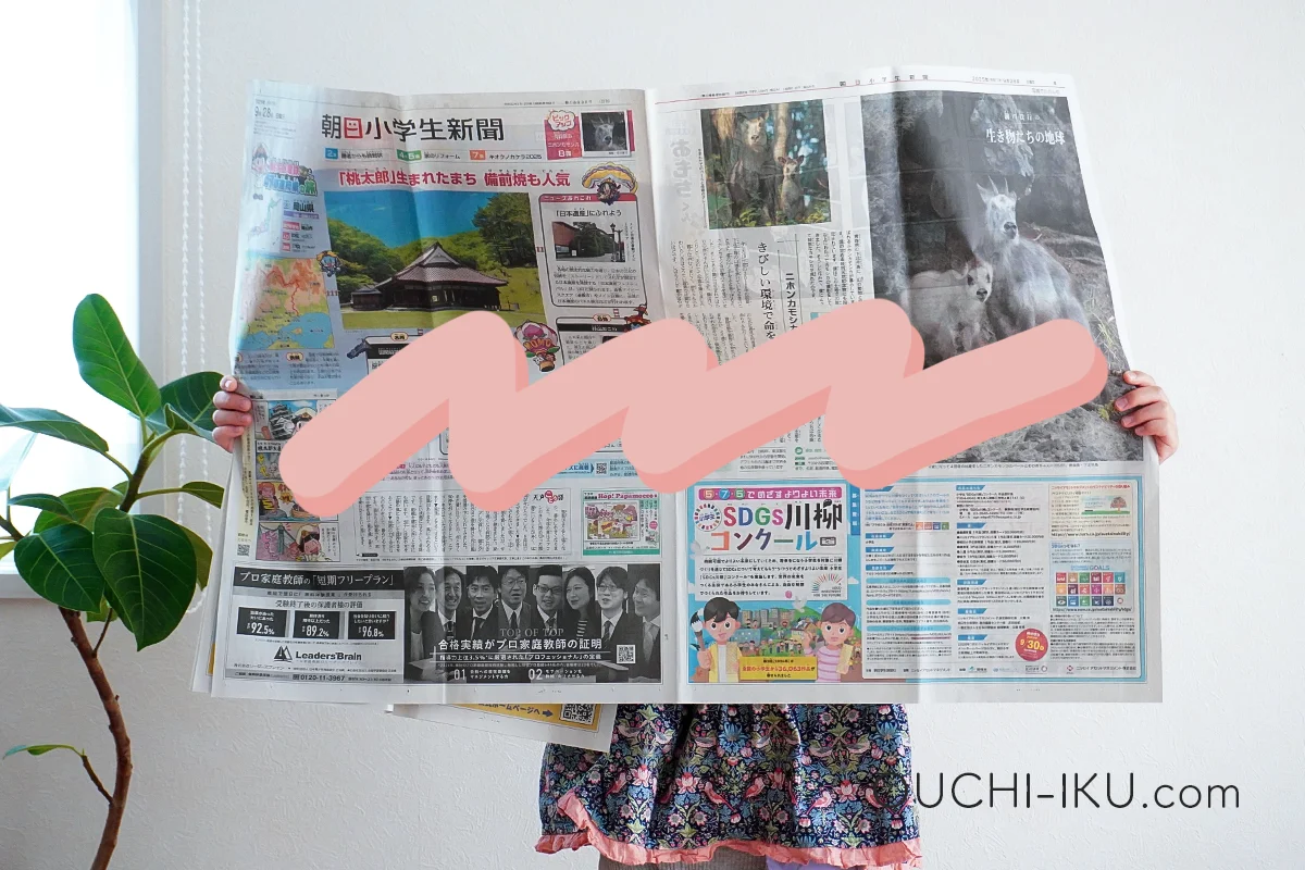 朝日小学生新聞の大きさ